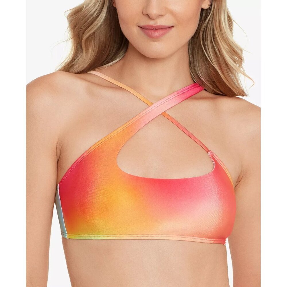 Salt + Cove Juniors Size XS Ombre Crisscross-Strap Bikini Swim Top‎ Orange 2595